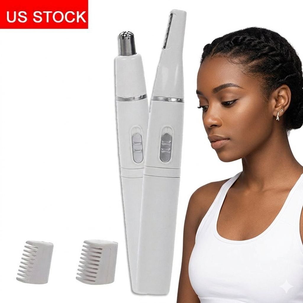 Tondeuse à sourcils et rasoir nez portable pour femme et homme.